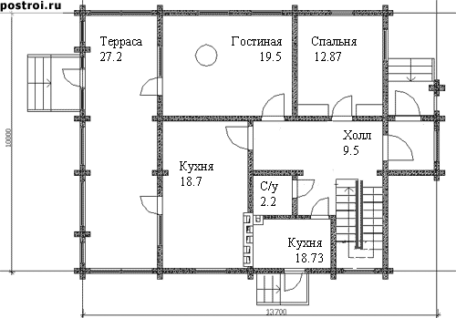Проект A-212-1D - 1-й этаж
