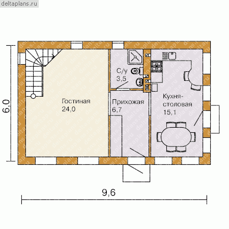 Проект C-098-1P - 1-й этаж