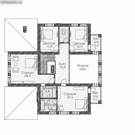 Проект U-281-1P - Мансардный этаж