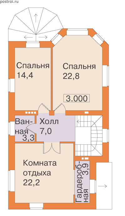 Проект T-151-1K - 2-й этаж