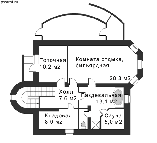 Проект N-298-1K - Цокольный этаж