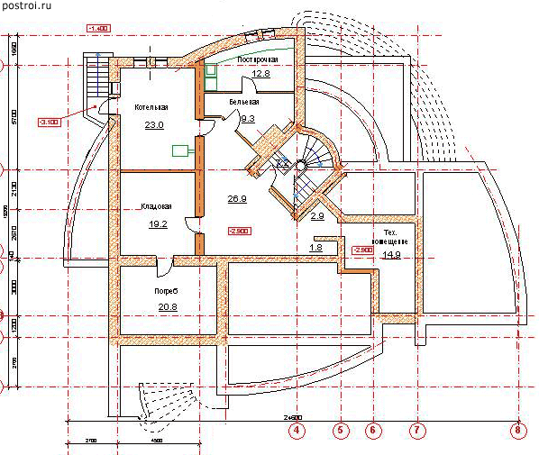 Проект S-795-1K - Цокольный этаж