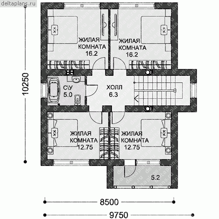 Проект X-145-1P - 2-й этаж