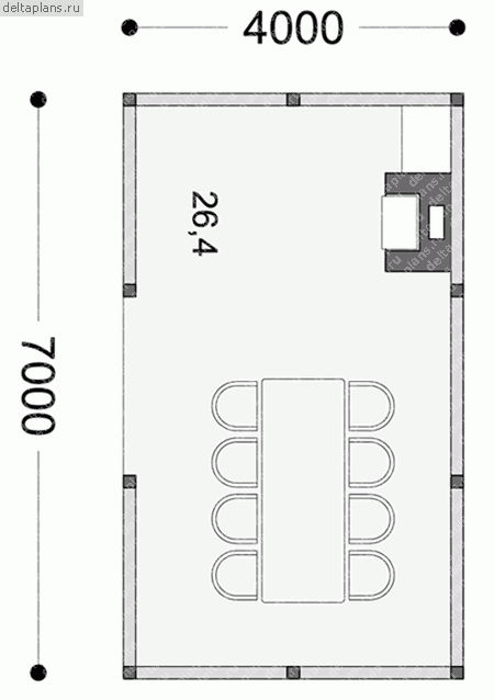 Проект C-026-2S - 1-й этаж
