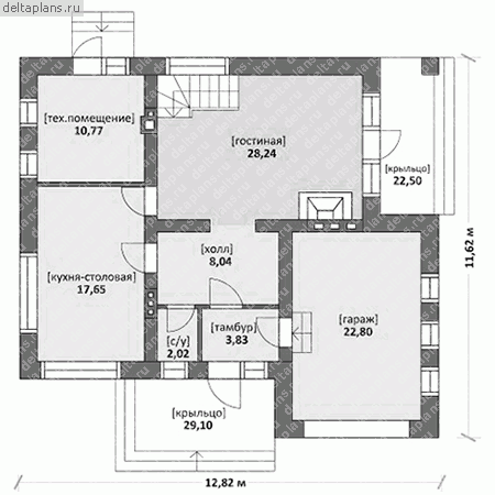 Проект M-184-1P - 1-й этаж