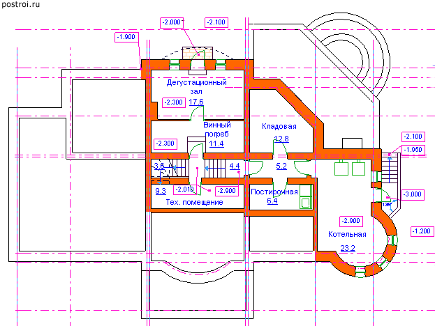 Проект S-536-1K - Цокольный этаж