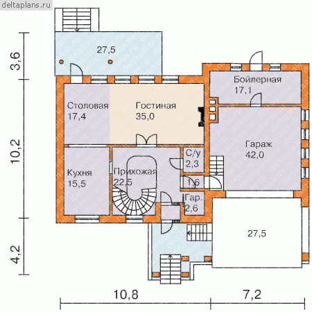 Проект R-265-1P - 1-й этаж