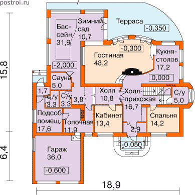 Проект V-547-1K - 1-й этаж