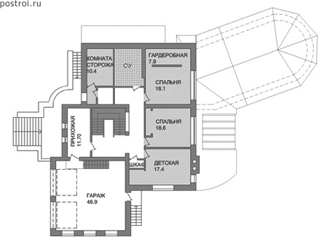 Проект C-401-1K - 2-й этаж