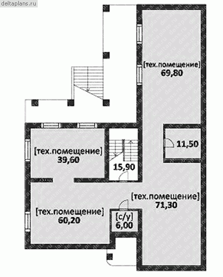 Проект M-801-1K - Цокольный этаж