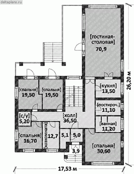 Проект M-801-1K - 1-й этаж