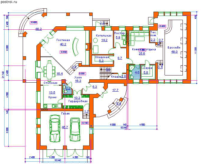 Проект S-569-1K - 1-й этаж