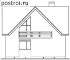 Проект дома D-152-2P - Левый фасад