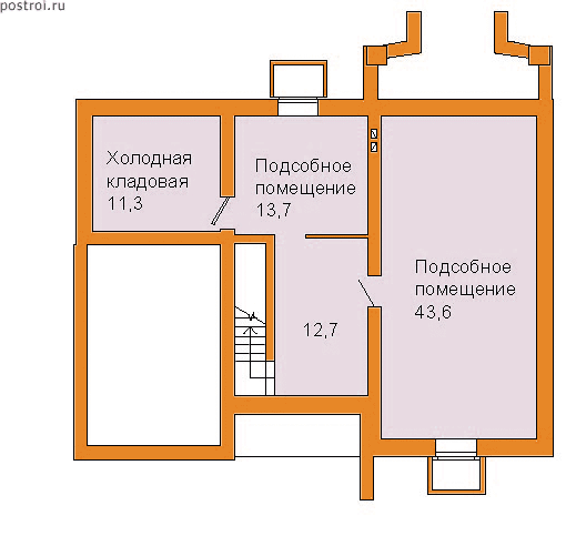 Проект V-263-1P - Цокольный этаж