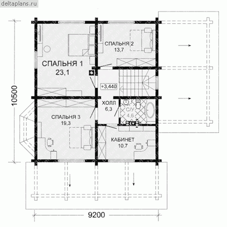 Проект G-198-1D - Мансардный этаж