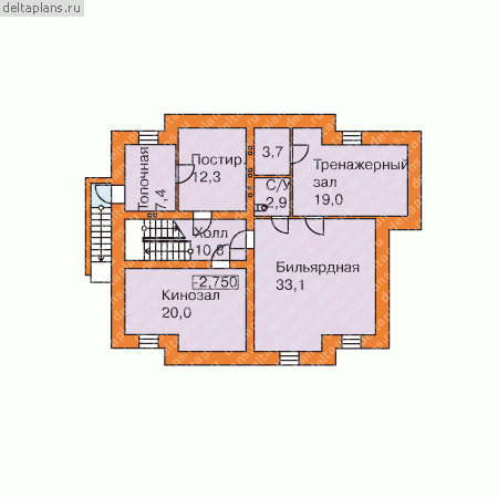 Проект L-325-1K - Цокольный этаж