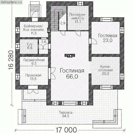 Проект V-302-1P - 1-й этаж