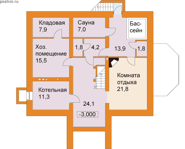 Проект S-320-1K - Цокольный этаж