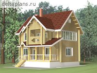 Проект деревянного дома A-120-1D - стоимость строительства