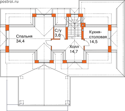 Проект S-248-1K - Мансардный этаж