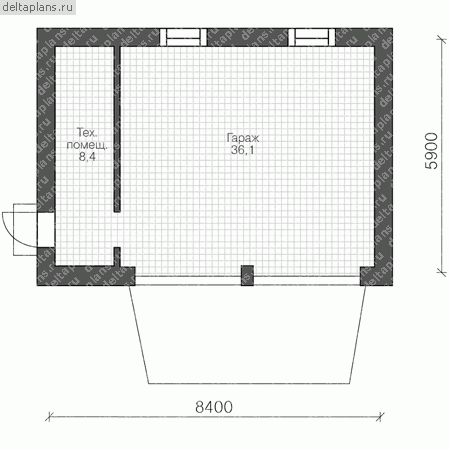 Проект V-074-1P - 1-й этаж