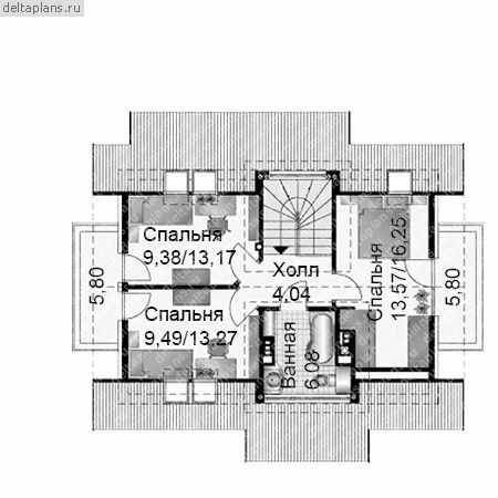 Проект A-114-1P - Мансардный этаж